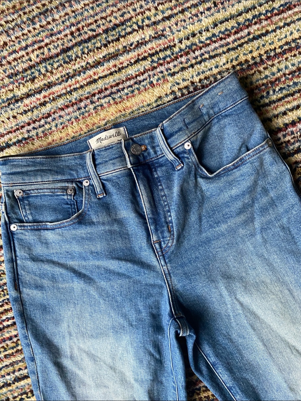 Madewell Mid Rise Kick Out Crop Jeans Medium Wash Size 28 - Picture 3 of 9